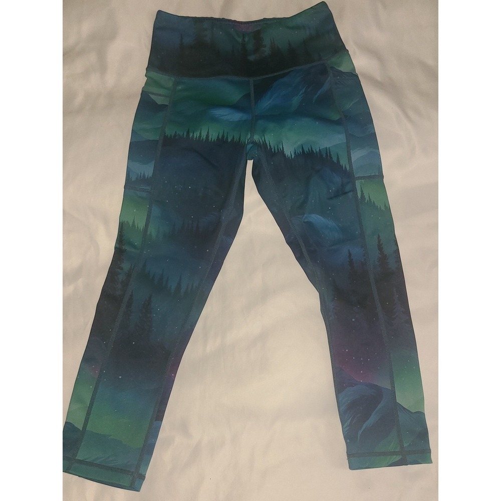Constantly Varied Gear CVG Northern Lights Forest Leggings Pockets XS Aurora